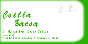 csilla bacsa business card